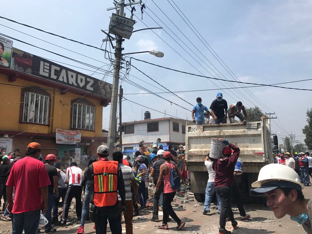 San Gregorio poblado Xochimilco sismo CDMX