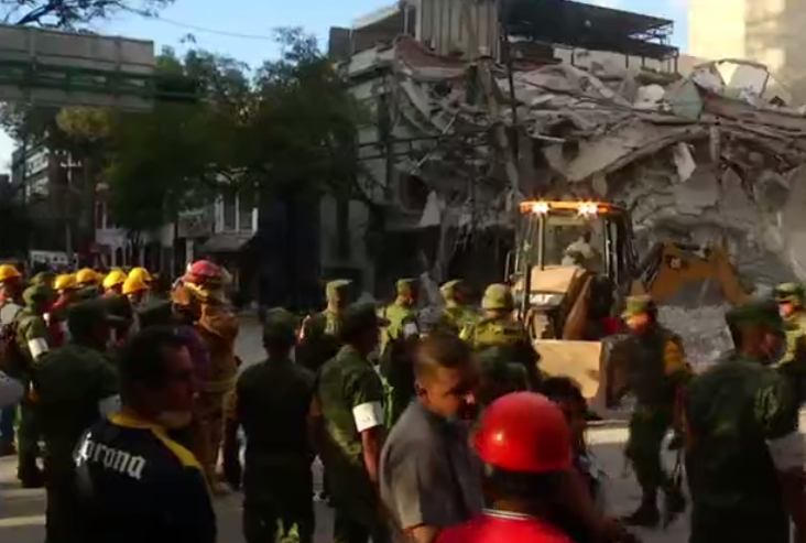 Derrumbe en San Luis Potosí y Medellín tras sismo en la CDMX 