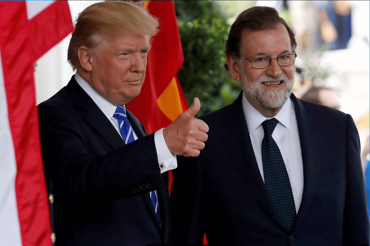 Donald Trump recibe a Mariano Rajoy en la Casa Blanca