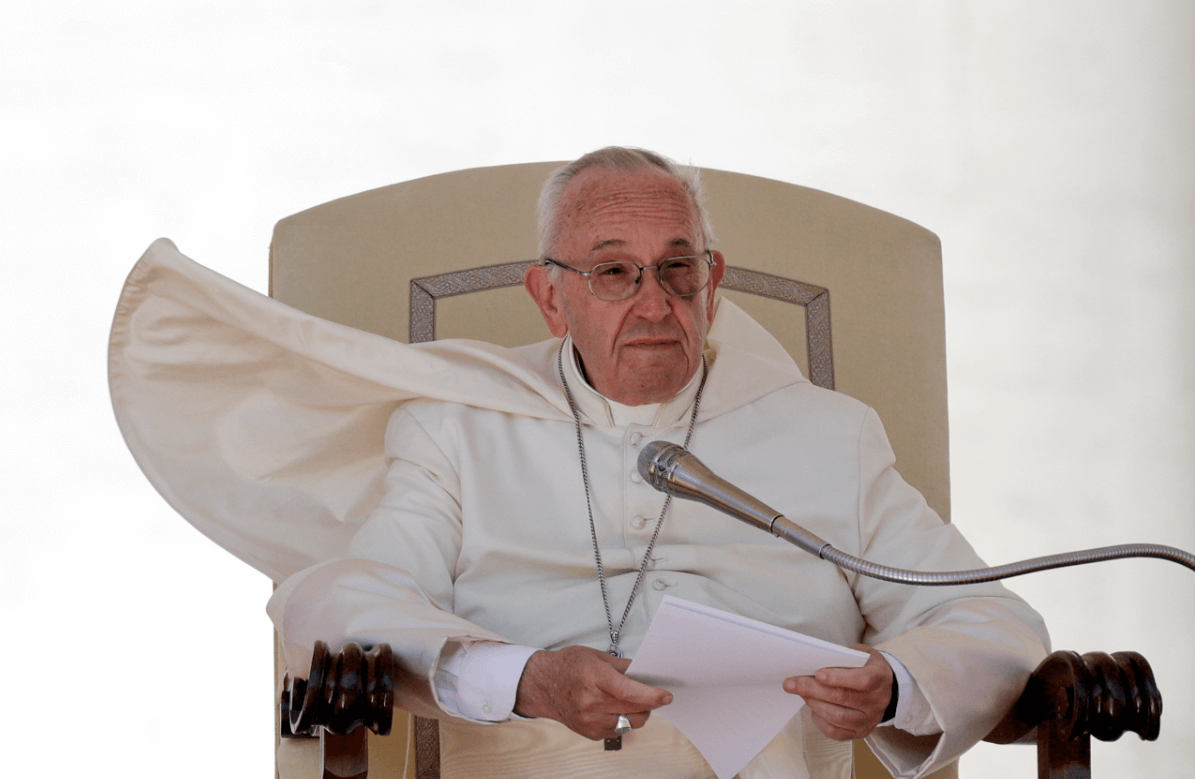 El papa Francisco durante su audiencia semanal en el Vaticano