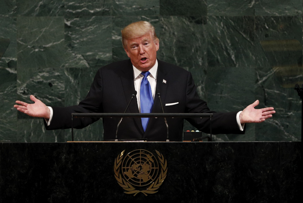 El presidente de EU, Donald Trump, en la ONU