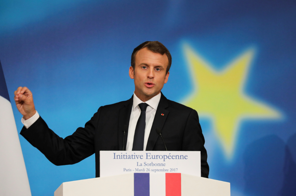 El presidente francés, Emmanuel Macron, durante conferencia