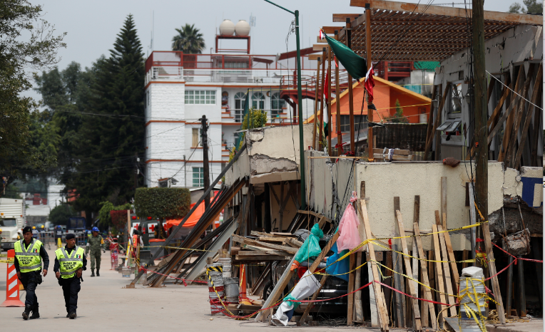Escombros del colegio Enrique Rebsamen de la CDMX tras sismo