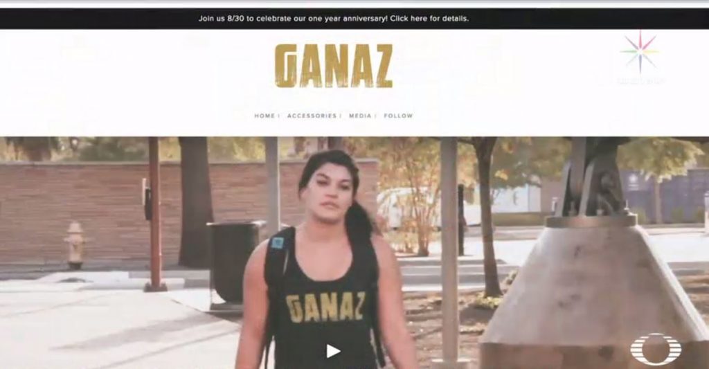 Página de internet de Máxima y su ropa para gimnasio
