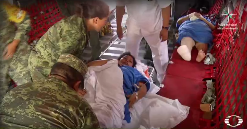 Fuerza Aérea Mexicana traslada a heridos en Oaxaca tras sismo