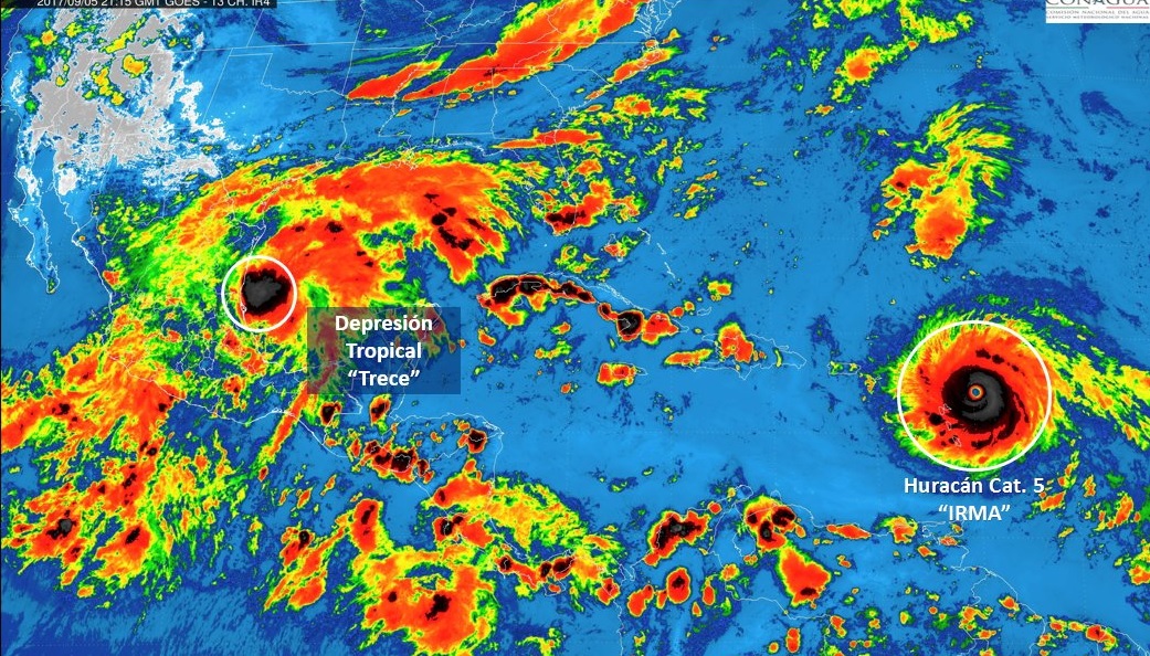 Irma es un poderoso huracán categoría 5