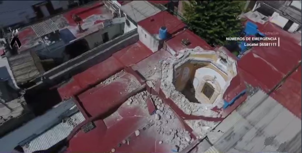 iglesia colapsa en puebla por el sismo