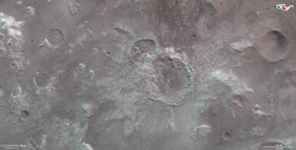Imágenes de cráter en Marte, revela posible existencia de líquido