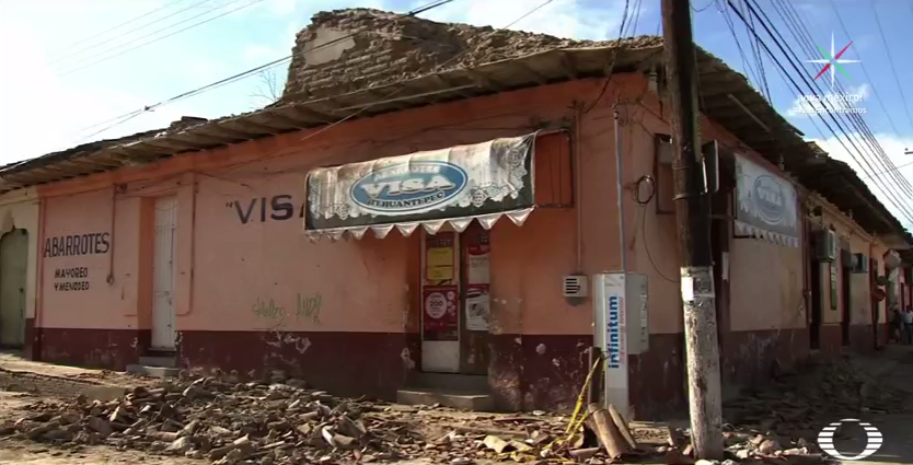 Inmuebles afectados en Tehuantepec tras sismo 