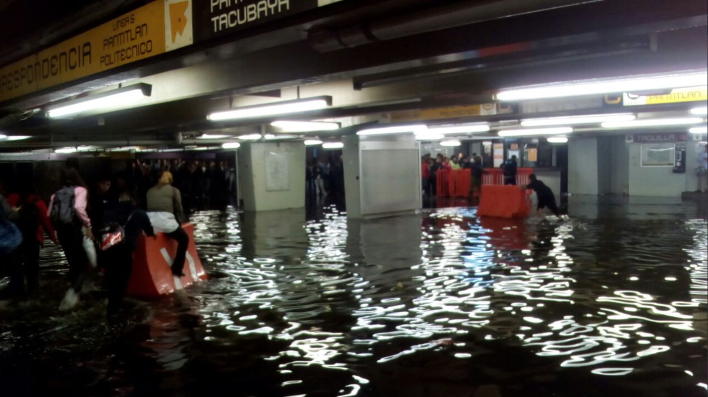 Metro puntos críticos inundación estaciones red