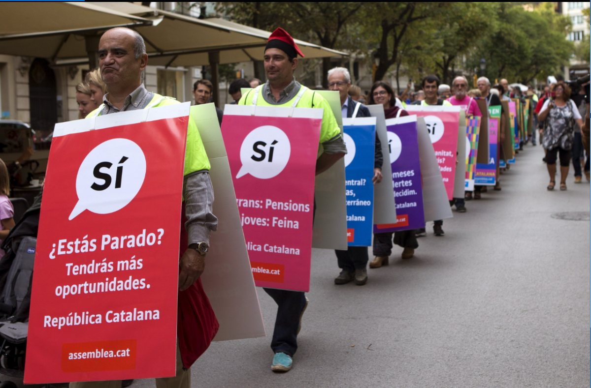 Asamblea Nacional Catalana celebró en Barcelona un acto a favor del referendo