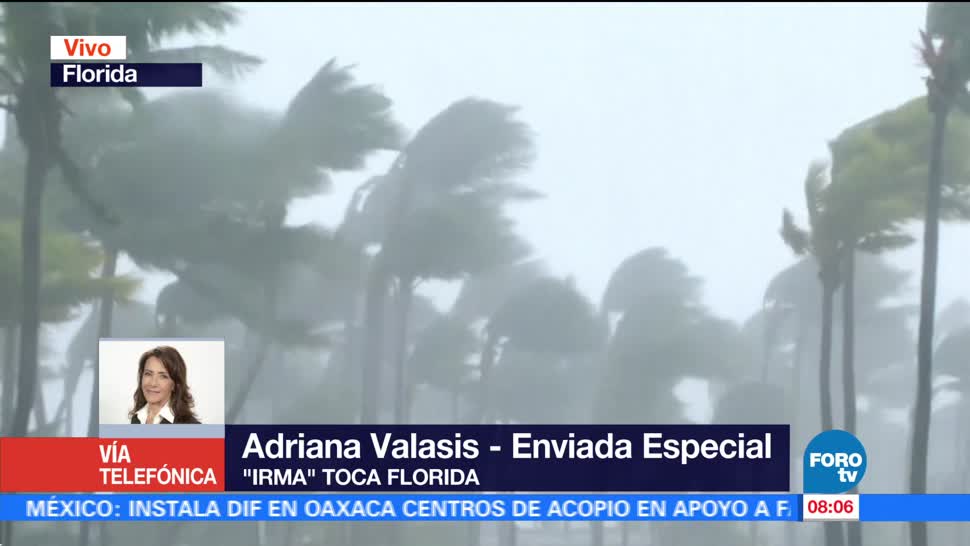 llegada, huracán, Irma, Florida