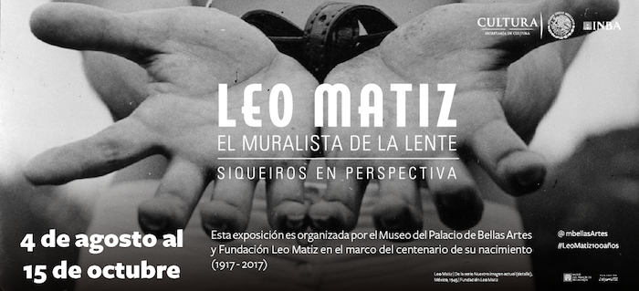 Leo Matiz y Siqueiros en el Palacio de Bellas Artes