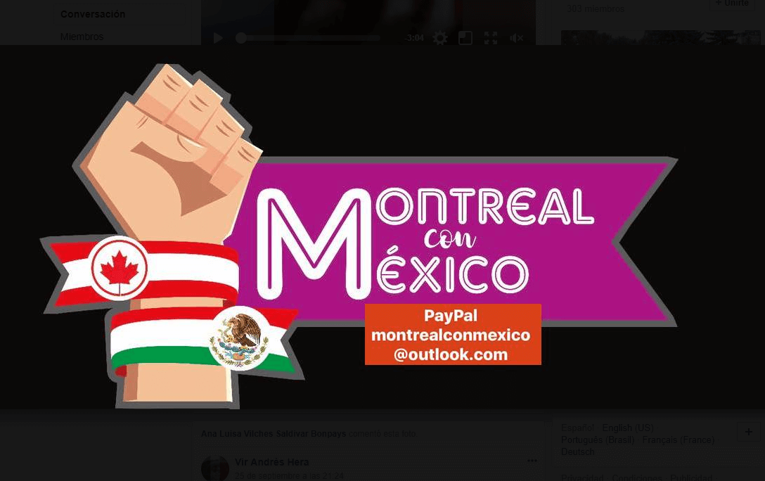 Los mexicanos radicados en Montreal crearon un grupo en Facebook
