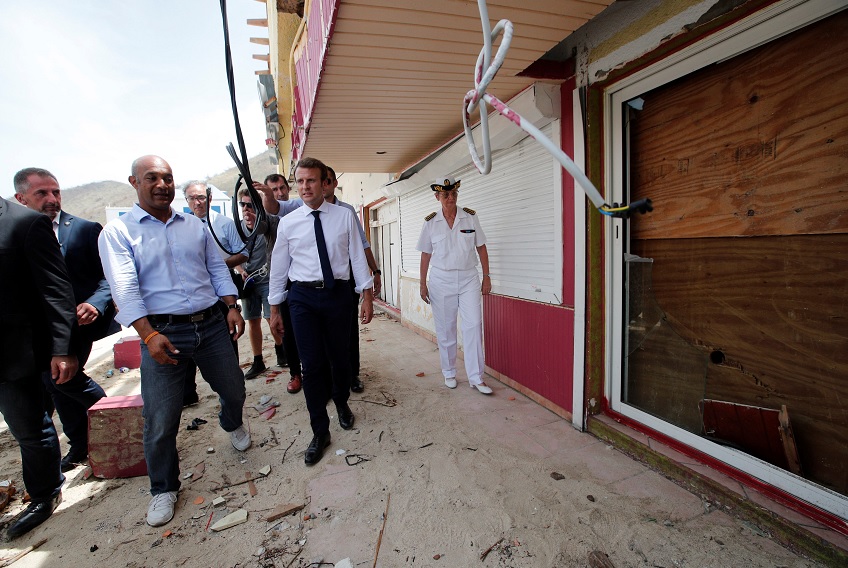 Macron promete reconstruir islas francesas del Caribe tras ‘Irma’
