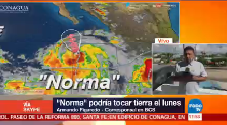 Norma Podría Tocar Tierra Baja California Sur
