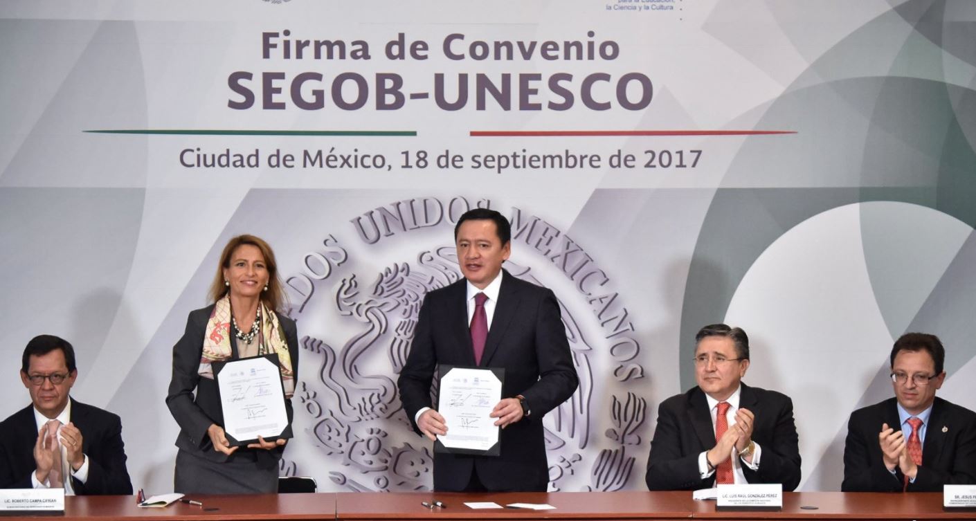 México firma convenio con Unesco para el reforzamiento de políticas de Estado