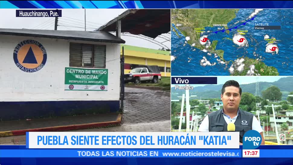 Puebla está alerta ante impacto Katia
