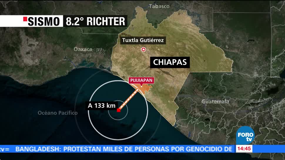 Reportan 347 Réplicas Sismo 8.2 Chiapas