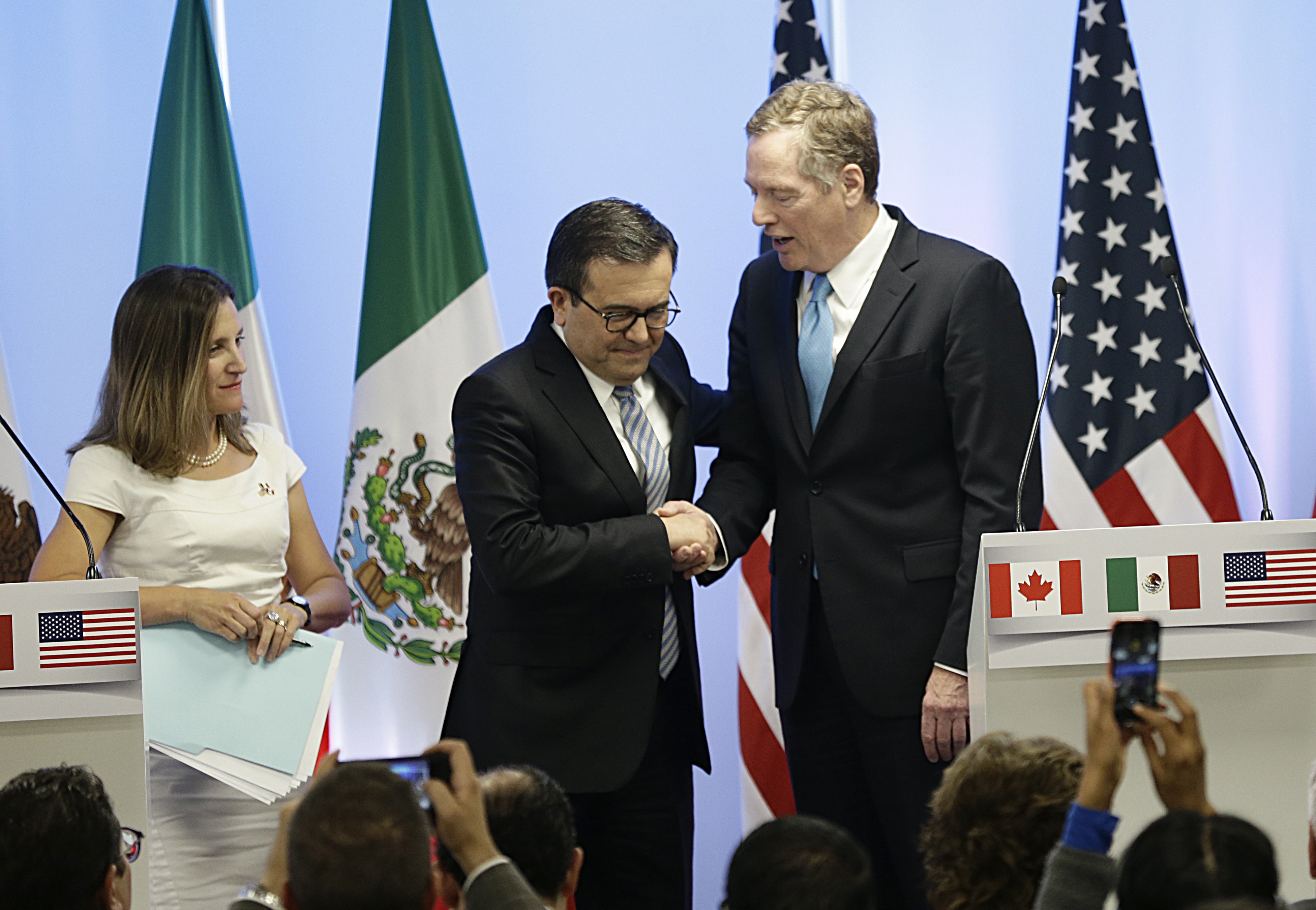 representantes comerciales de México, Canadá y Estados Unidos