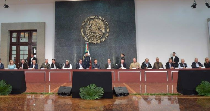 Reunión de Conago y empresarios con Enrique Peña Nieto sobre reconstrucción