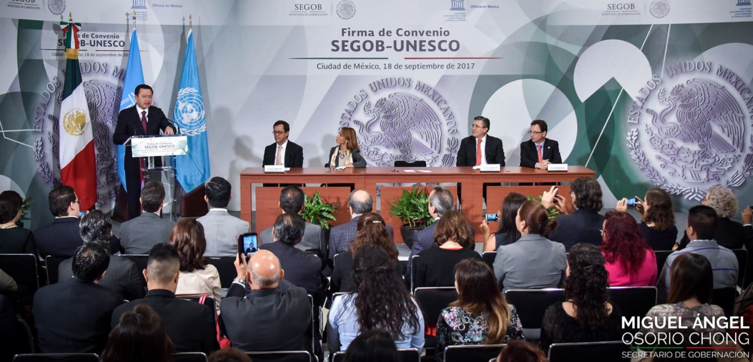 México firma convenio con Unesco para el reforzamiento de políticas de Estado