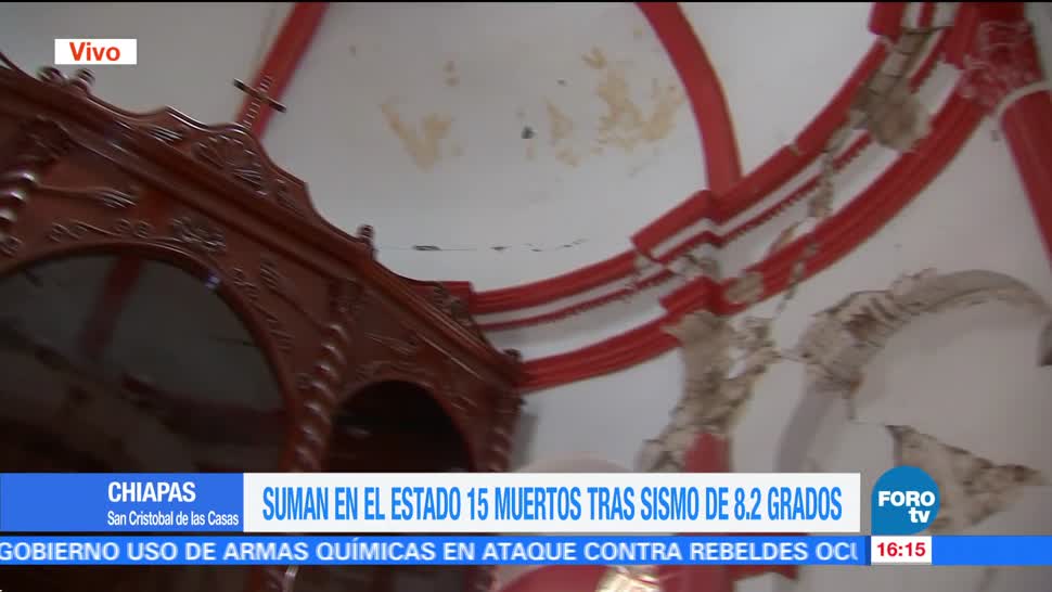 Sismo Afecta Templos Religiosos San Cristóbal Casas Chiapas