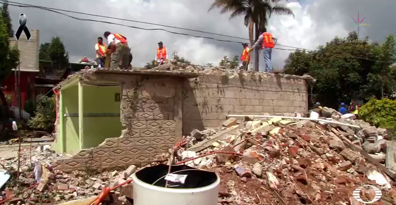 Casa devastada en Tlatempa, Estado de México, por sismo 19 de septiembre 