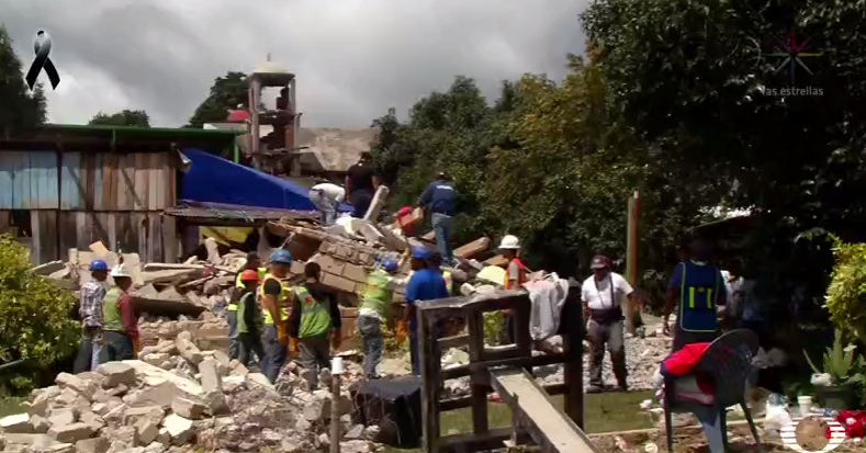 Casa devastada en Tlatempa, Estado de México, tras el sismo del 19 de septiembre 