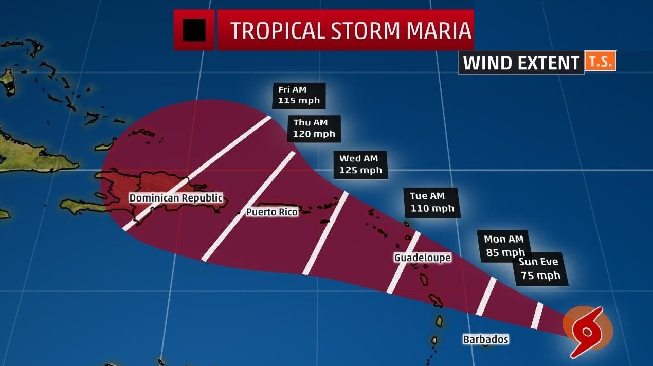 Puerto Rico suspende clases por llegada de la tormenta tropical ‘María