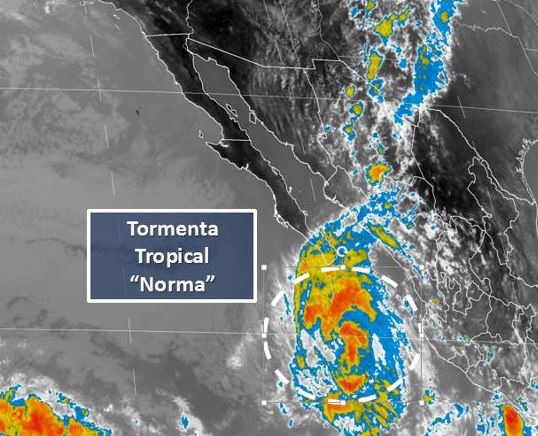 ‘Norma’ se degrada a tormenta tropical; sigue alerta en BCS