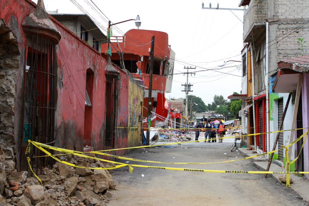 Casas dañadas por el sismo en Xochimilco