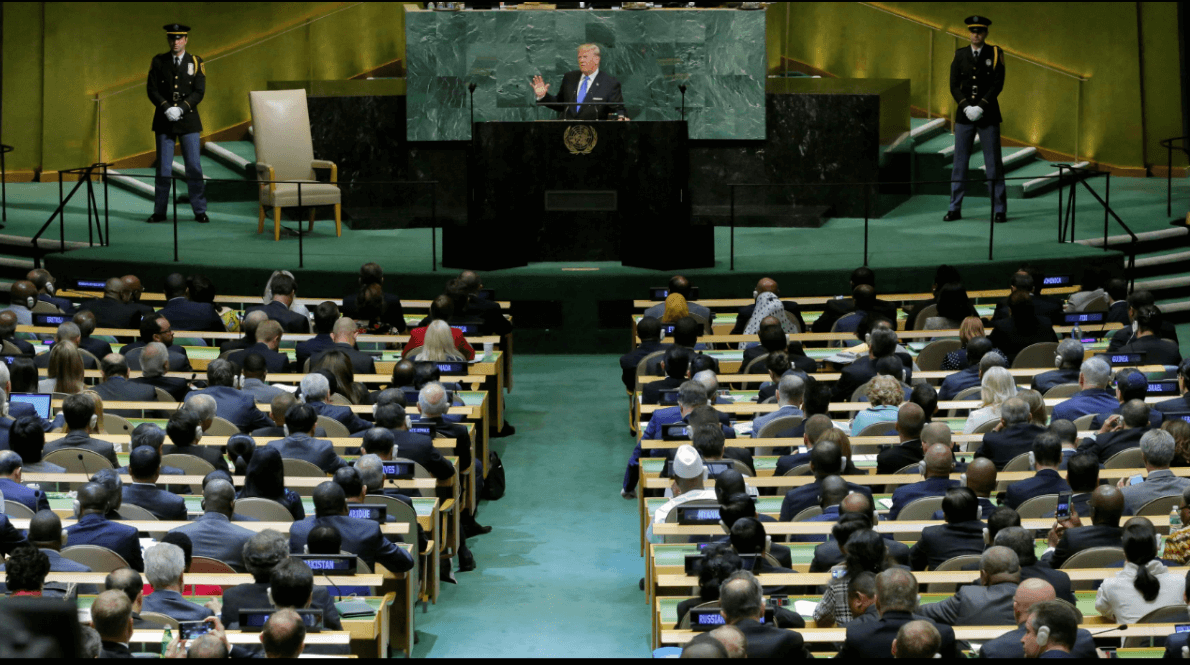 Trump se dirige ante la Asamblea General de la ONU