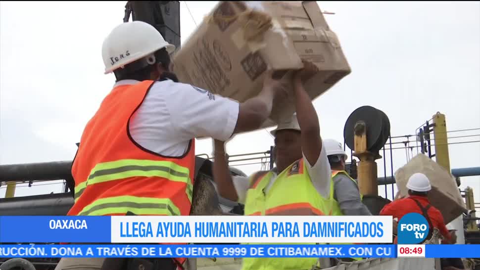 Llegan a Oaxaca casi 230 toneladas de ayuda para damnificados por sismo