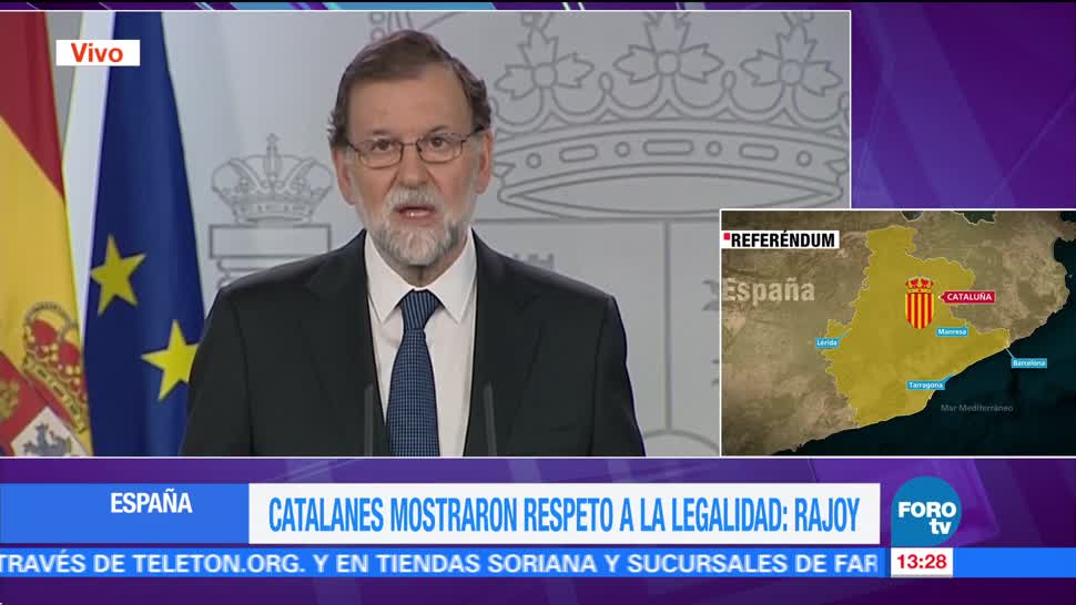 Rajoy confirma que en Cataluña no hubo un referéndum independentista