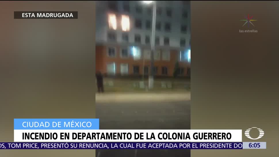 Se incendia departamento en la colonia Guerrero, CDMX