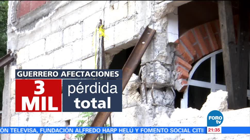 Miles de casas fueron dañadas por sismo del 19 de septiembre Guerrero