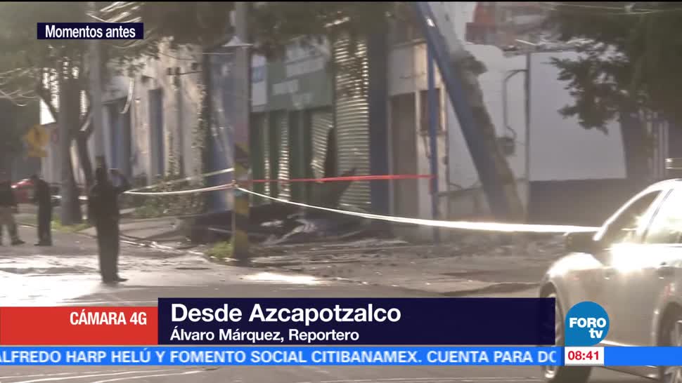 Dos lesionados por explosión en zona industrial de Azcapotzalco