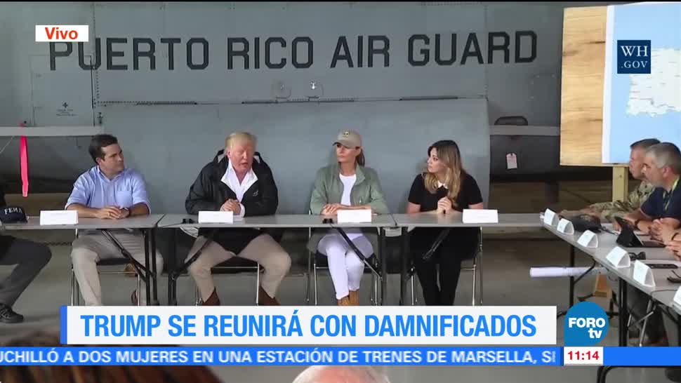Llega Trump a Puerto Rico tras devastación de ‘María’