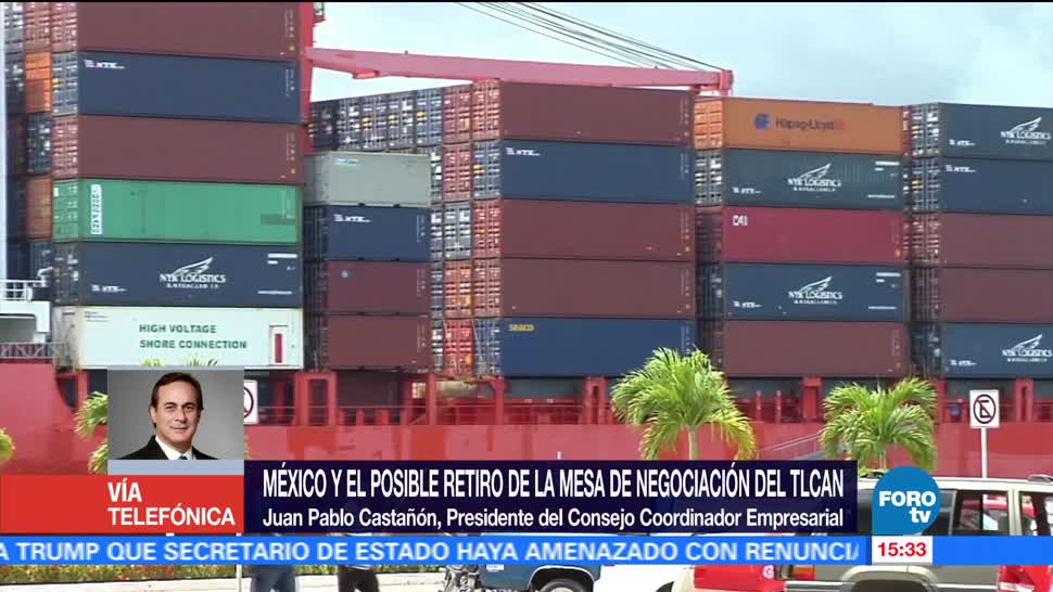 México está dispuesto a construir con EU sobre TLCAN, dice presidente CCE