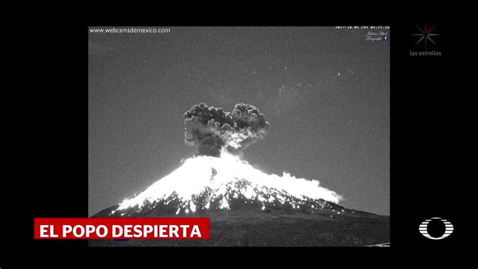 El Popocatépetl despierta y registra actividad incandescente