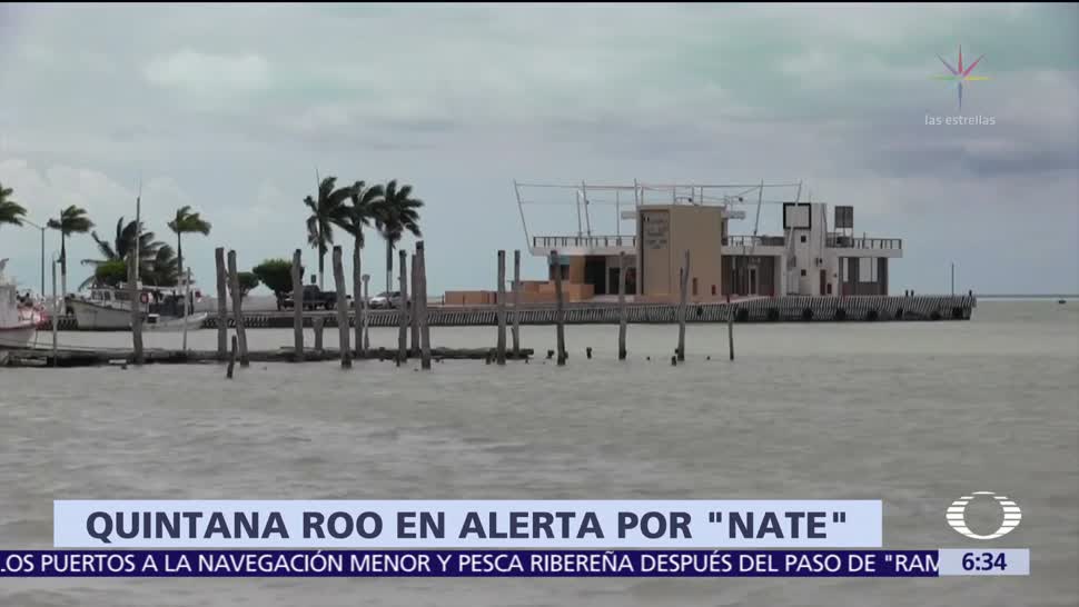 Alerta amarilla en 8 municipios de Quintana Roo por 'Nate'