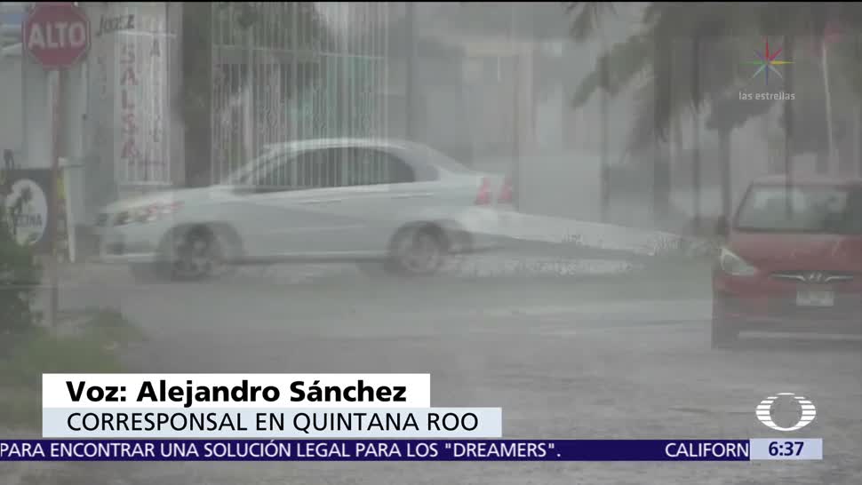 Quintana Roo ya registra lluvias por la tormenta 'Nate'
