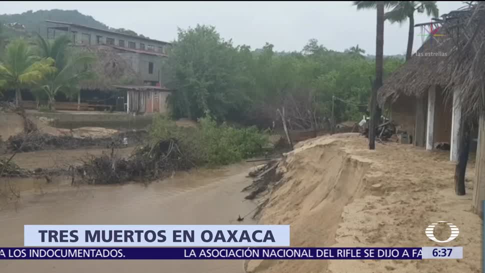 Suman 3 muertos en Oaxaca por lluvias de la tormenta 'Ramón'