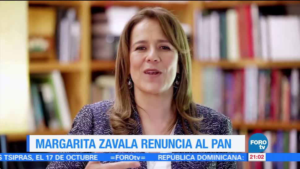 Margarita Zavala renuncia al PAN este viernes