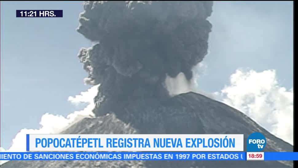 Así fue la explosión del volcán Popocatépetl de este sábado