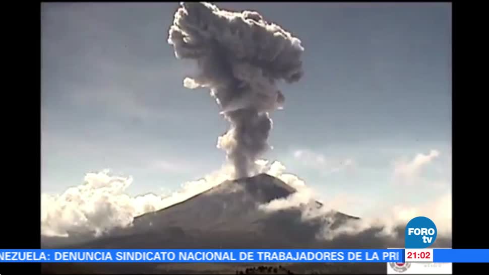 Actividad del Popocatépetl provoca caída de ceniza en Edomex Puebla y Tlaxcala