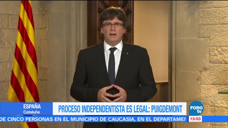 Puigdemont aplicará la ley que prevé independencia de Cataluña