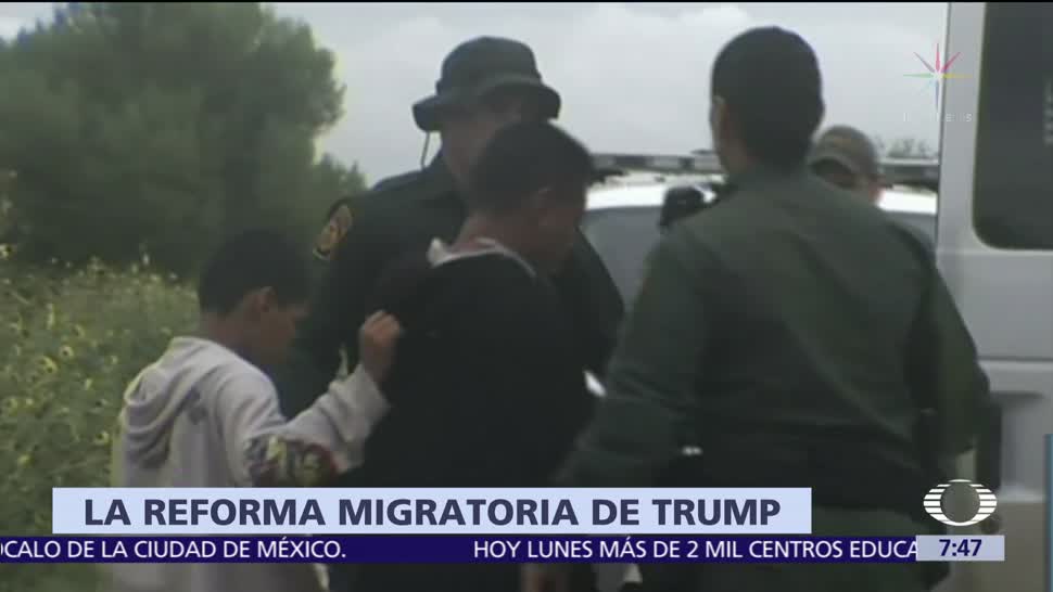 Trump pide fondos para el muro y deportación de migrantes centroamericanos menores