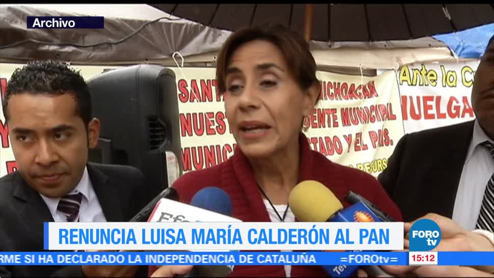 Renuncia Luisa María Calderón al PAN